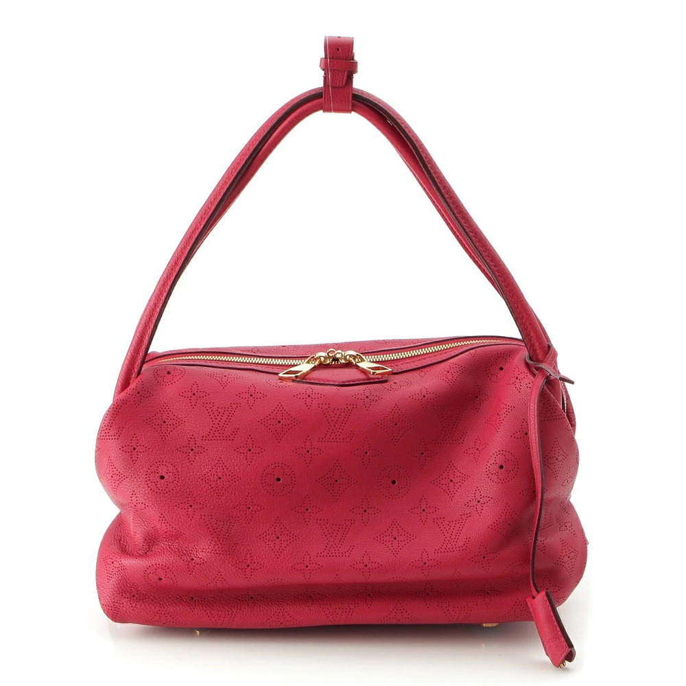 Louis Vuitton Mahina Galatea Calf Leather Tote Bag Red